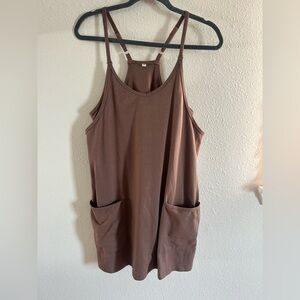 Active Romper Dress Mocha Womens Size S